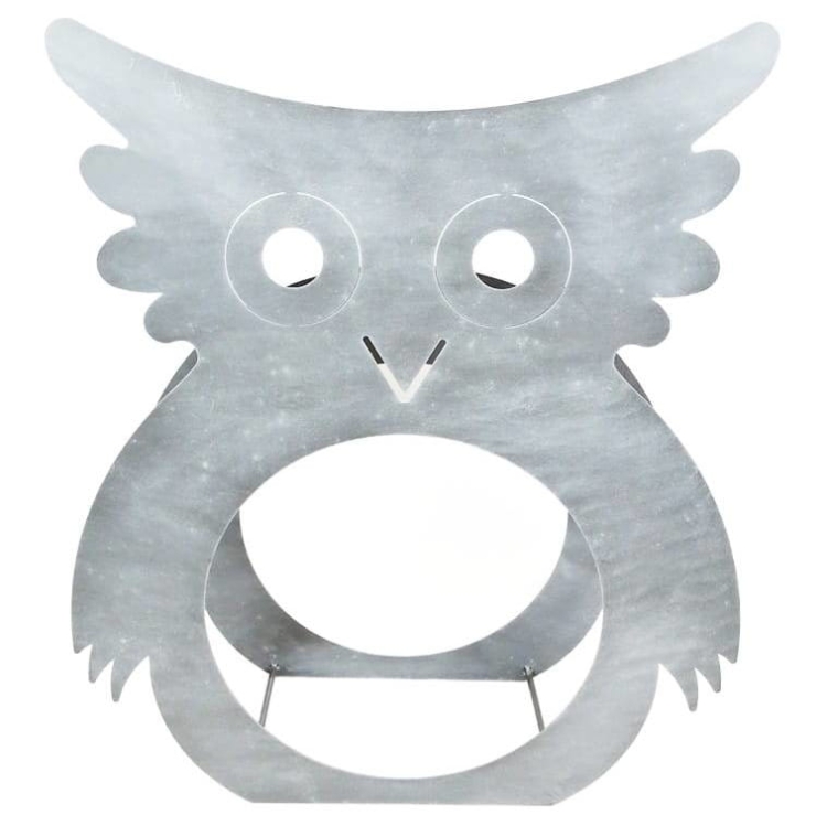 Stojak na drewno Sowa, duży antracyt, regał na drewno