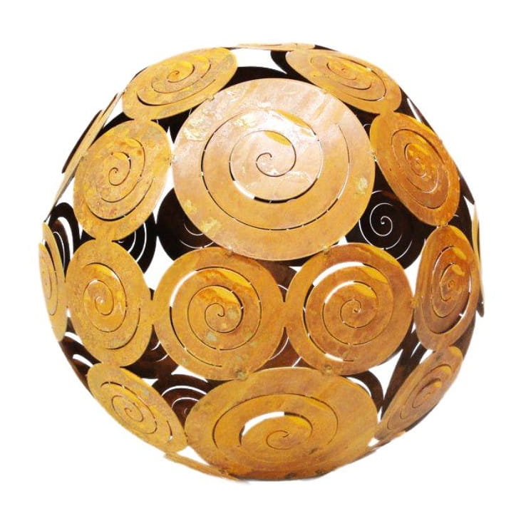 Metalowa kula ogrodowa rdzawa dekoracja