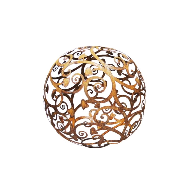 Ozdobna kula do ogrodu do podświetlenia, dekoracja metalowa
