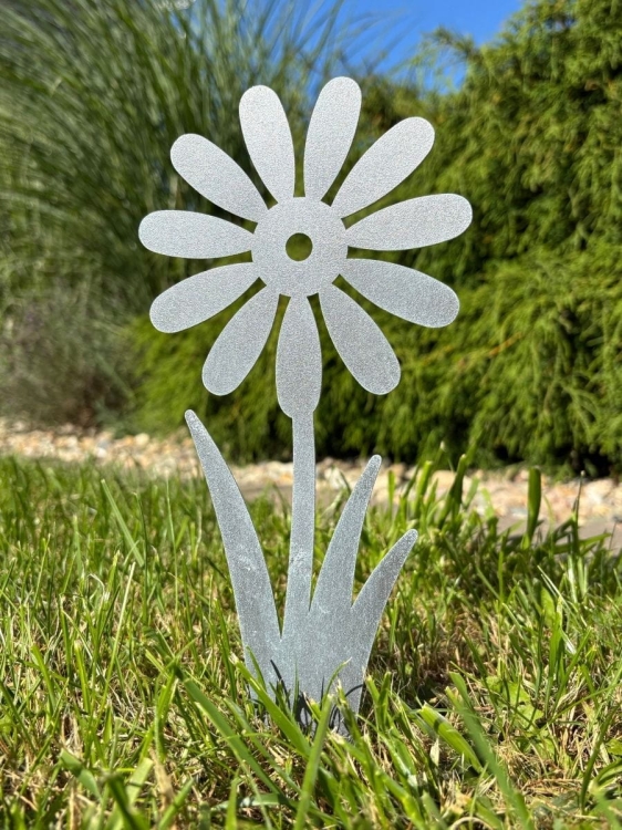 Kwiat metalowy ozdoba ogrodowa