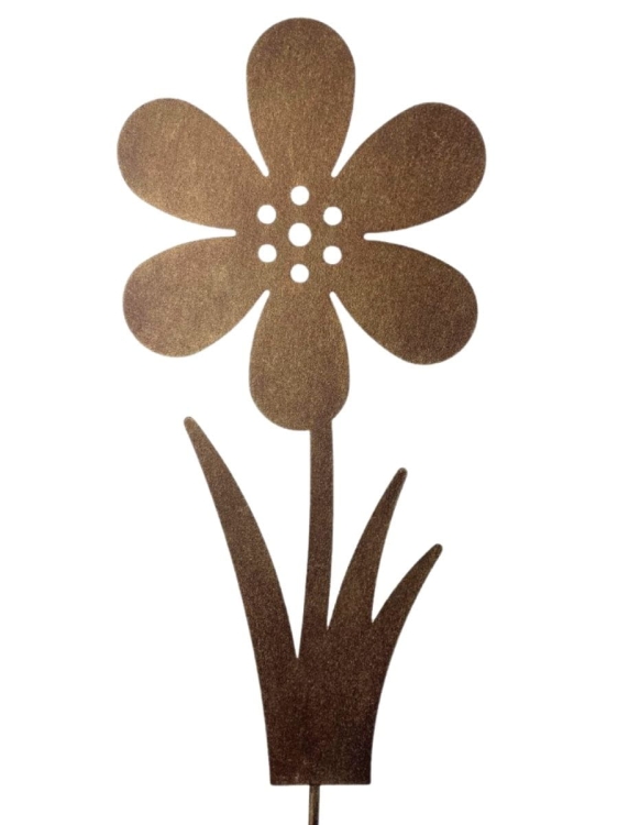 Kwiat metalowa ozdoba do ogrodu