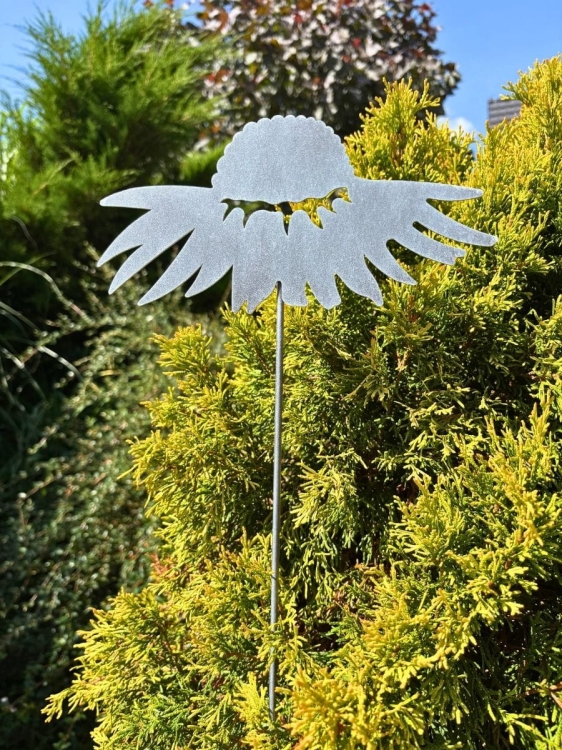 Metalowy kwiat jeżówka dekoracja ogrodowa