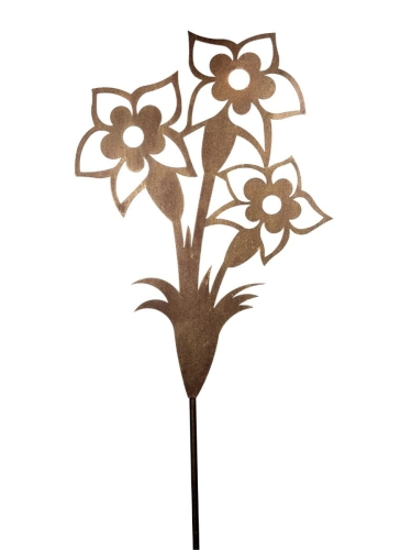 Kwiat metalowa ozdoba do ogrodu