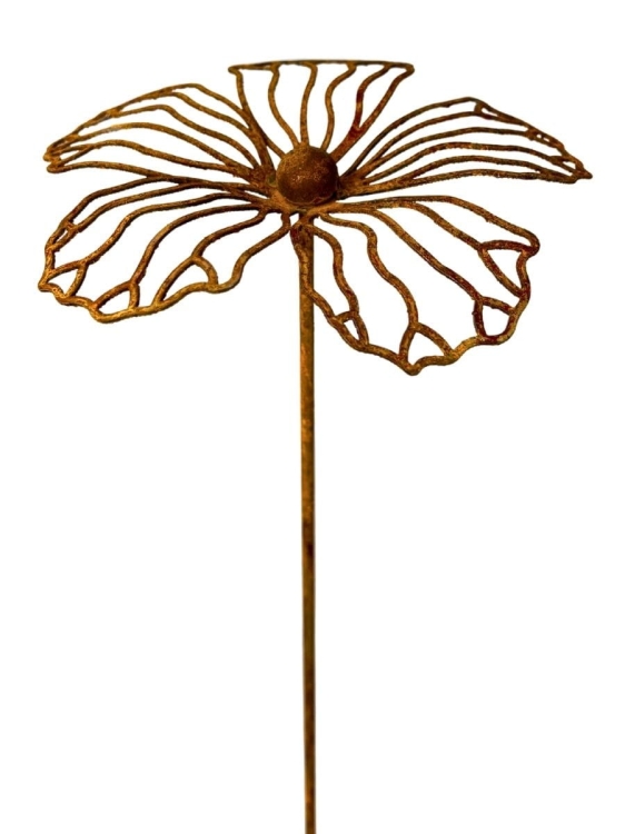 Rdzawy kwiat ozdoba do ogrodu