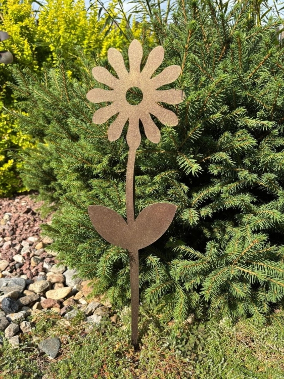 Metalowy kwiat stokrotka ozdoba ogrodowa