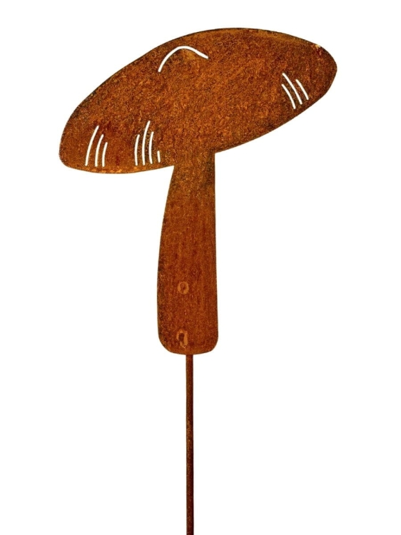 grzyb ozdoba z metalu do ogrodu rdza