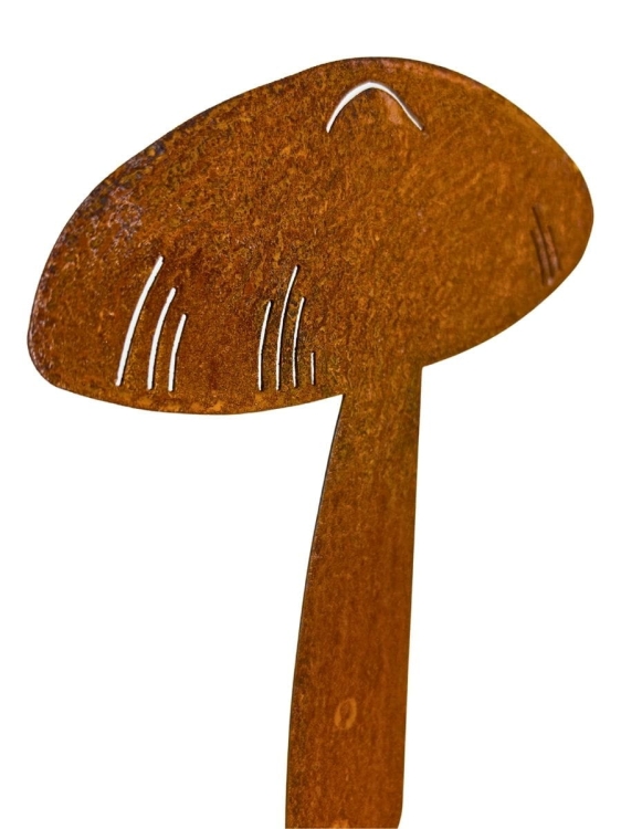 Grzyb dekoracja metalowa rdzawa