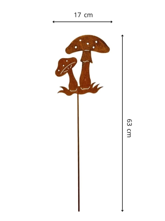 Metalowy grzyb dekoracja do ogrodu