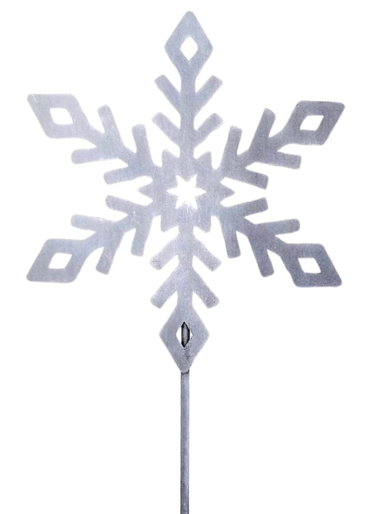 Śnieżynka ozdoba z metalu do ogrodu