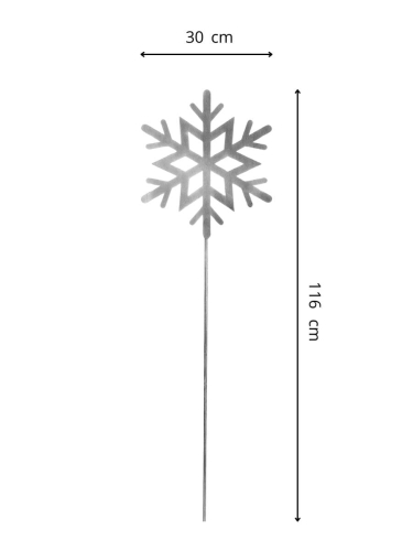 Metalowa śnieżynka do ogrodu