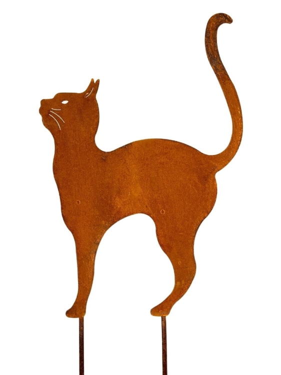 Kot metalowa dekoracja do ogrodu