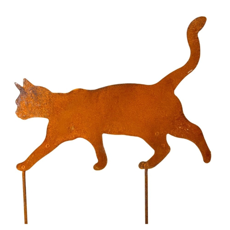 Kot metalowa ozdoba do ogrodu