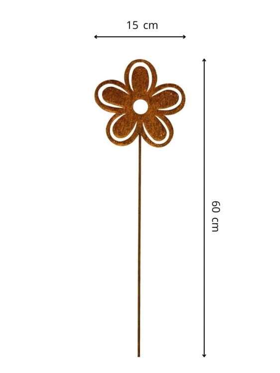 Kwiat dekoracja ogrodowa z metalu