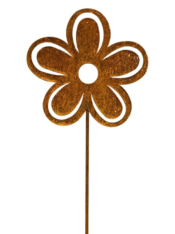 Kwiat ozdoba z metalu do ogrodu