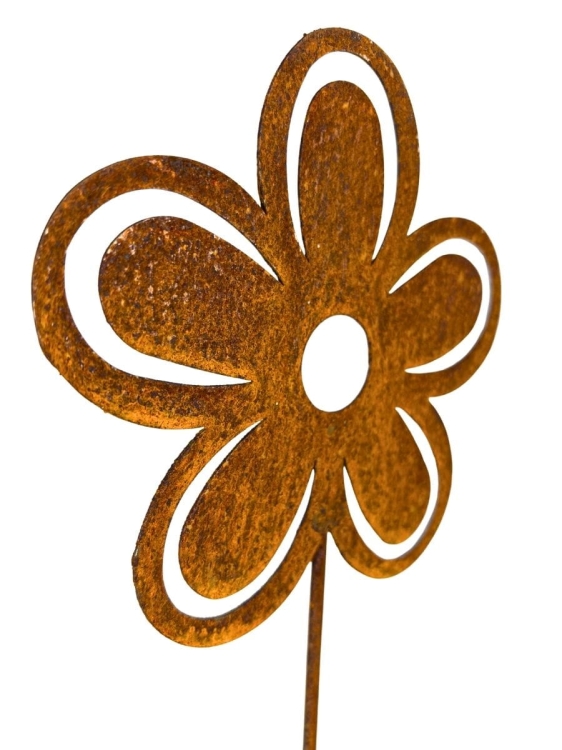 Metalowy kwiat dekoracja rdzawa