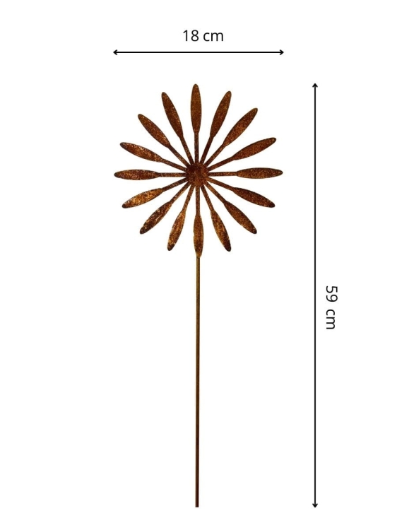 Kwiat z metalu ozdoba