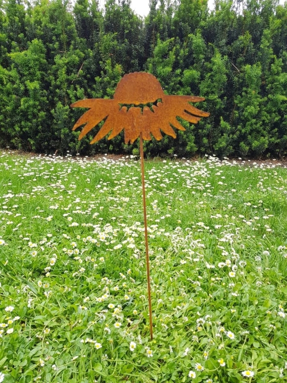 Kwiat ozdoba z metalu do ogrodu