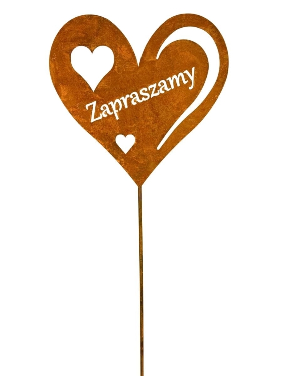 Serce metalowa ozdoba do ogrodu