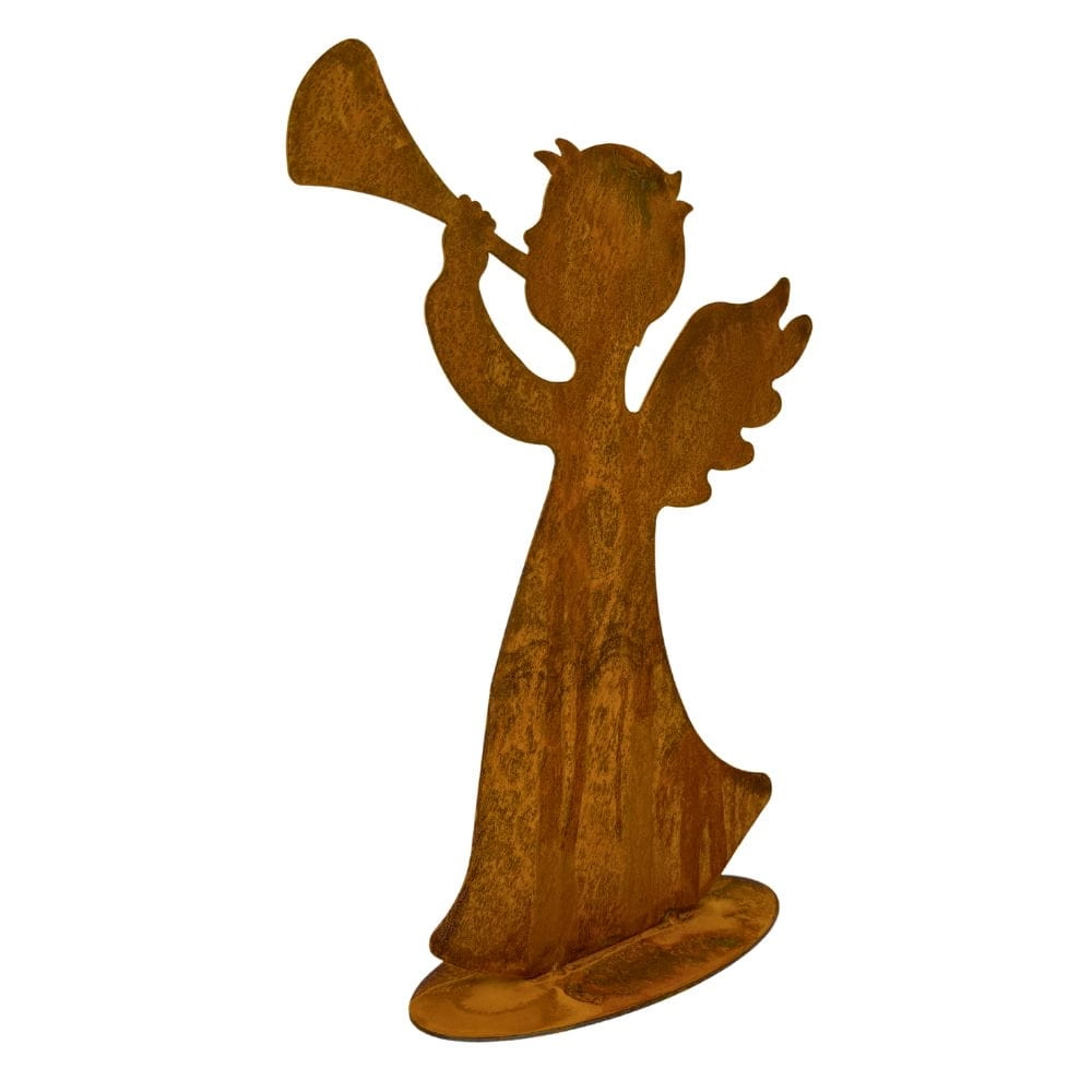 Aniołek figurka świąteczna z metalu do ogrodu