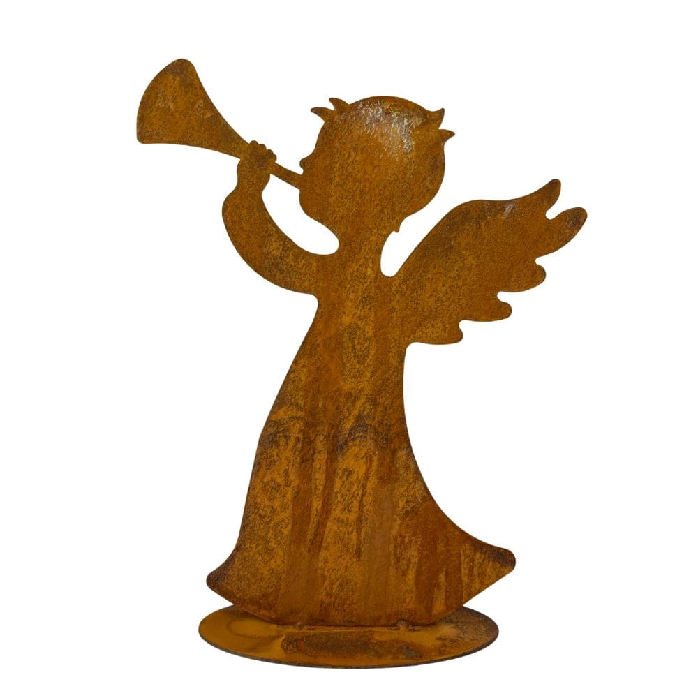 Aniołek metalowa figurka rdzawa