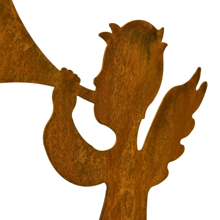 Aniołek metalowa figurka rdzawa