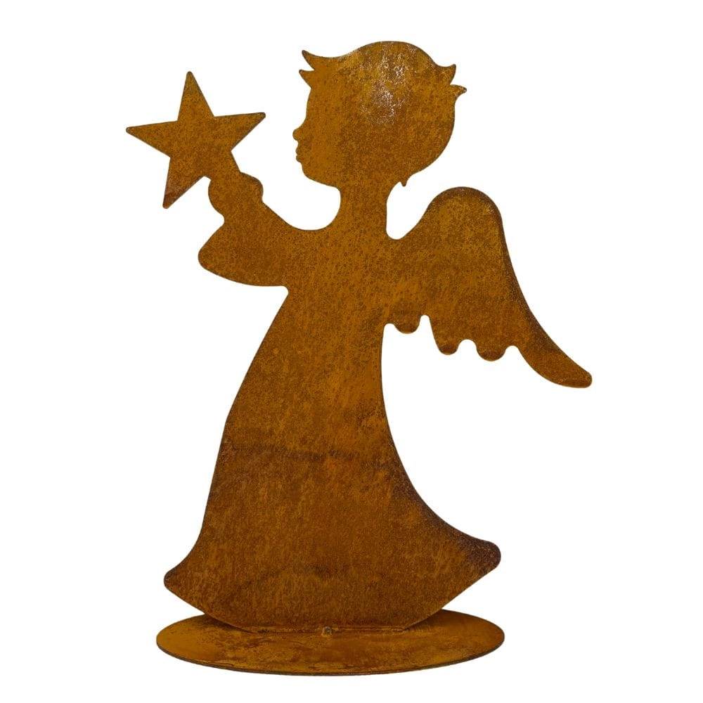 Aniołek figurka do ogrodu z metalu