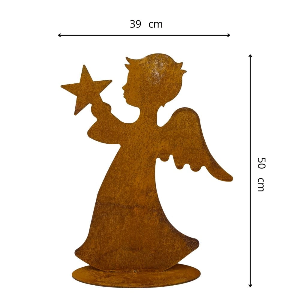 Aniołek figurka do ogrodu z metalu