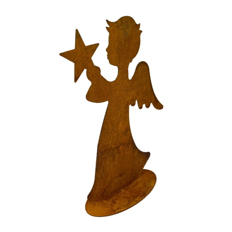 Aniołek figurka do ogrodu z metalu