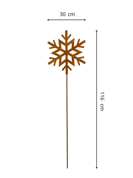 Śnieżynka z metalu ozdoba świąteczna