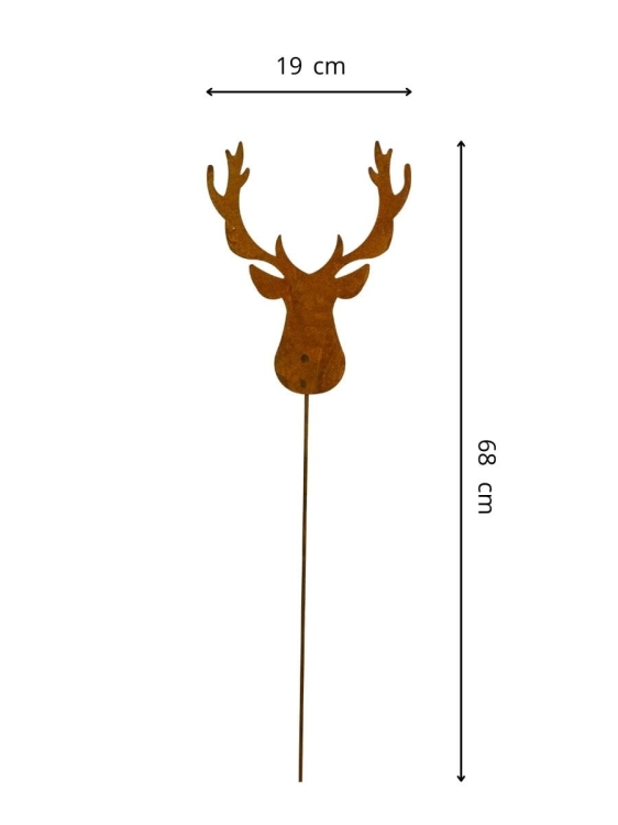 Jeleń dekoracja na święta do ogrodu z metalu