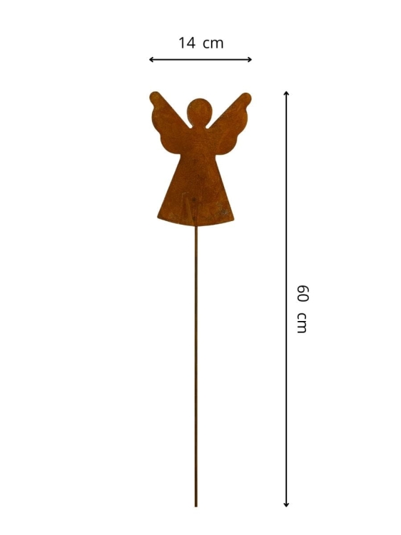 Aniołek dekoracja świąteczna do ogrodu rdza