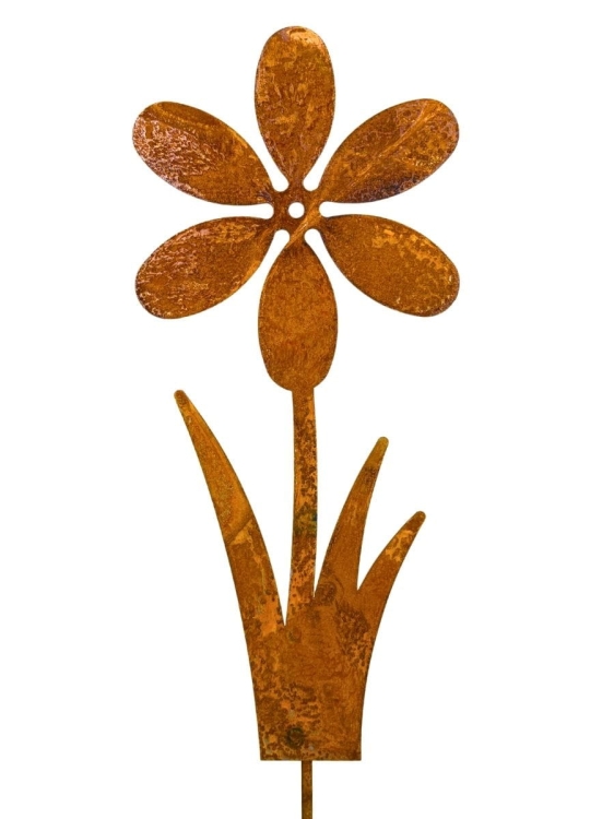 Kwiat rdzawa ozdoba do ogrodu