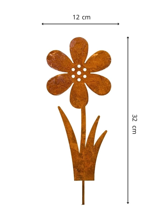 Ozdoba metalowa ogrodowa kwiatek