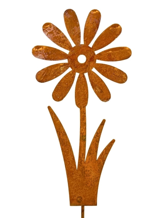 Kwiat ozdoba z metalu do ogrodu