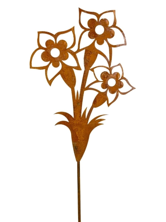 Kwiat rdzawa ozdoba do ogrodu