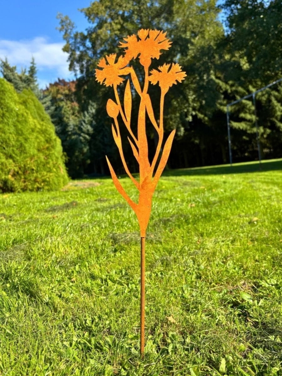 Kwiat ozdoba z metalu do ogrodu