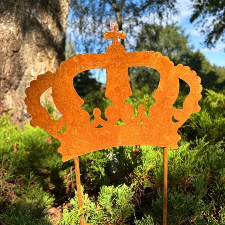 Ozdoba rdza ogrodowa korona