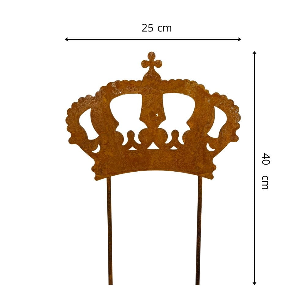 Metalowa dekoracja korona rdzawa