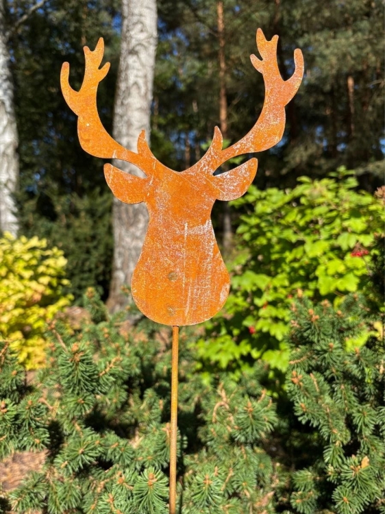 Jeleń ozdoba z metalu do ogrodu