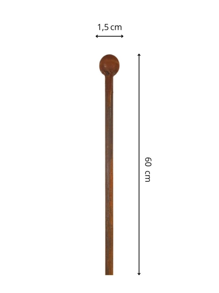 Wymiary podpory do pomidorów 60 cm, średnica 6 mm