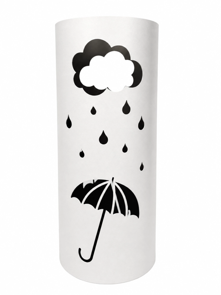 Parasolnik z motywem deszczu LOFT 40 cm czarny mat