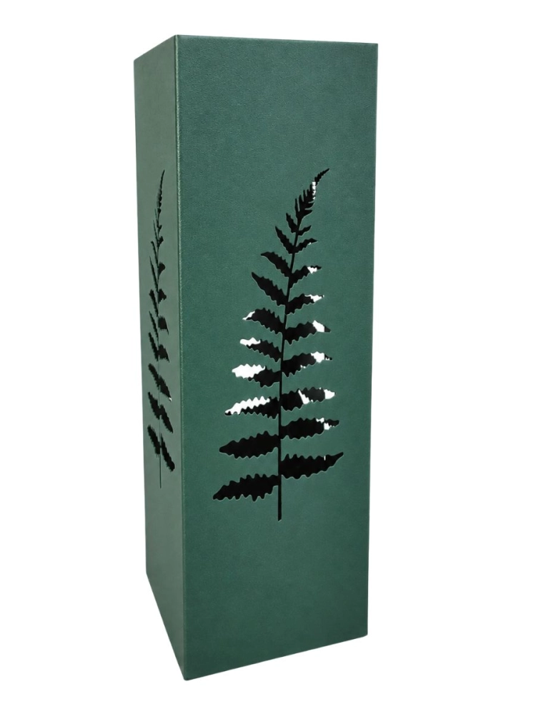 Parasolnik z paprocią LOFT 49 cm butelkowa zieleń