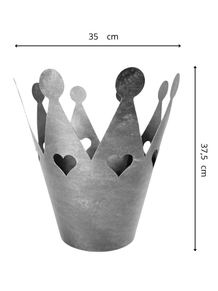 Ozdobna doniczka Korona - duża 37,5 cm wymiary