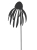 Kwiat Jeżówka 114 cm - metalowa dekoracja na pręcie czarny mat