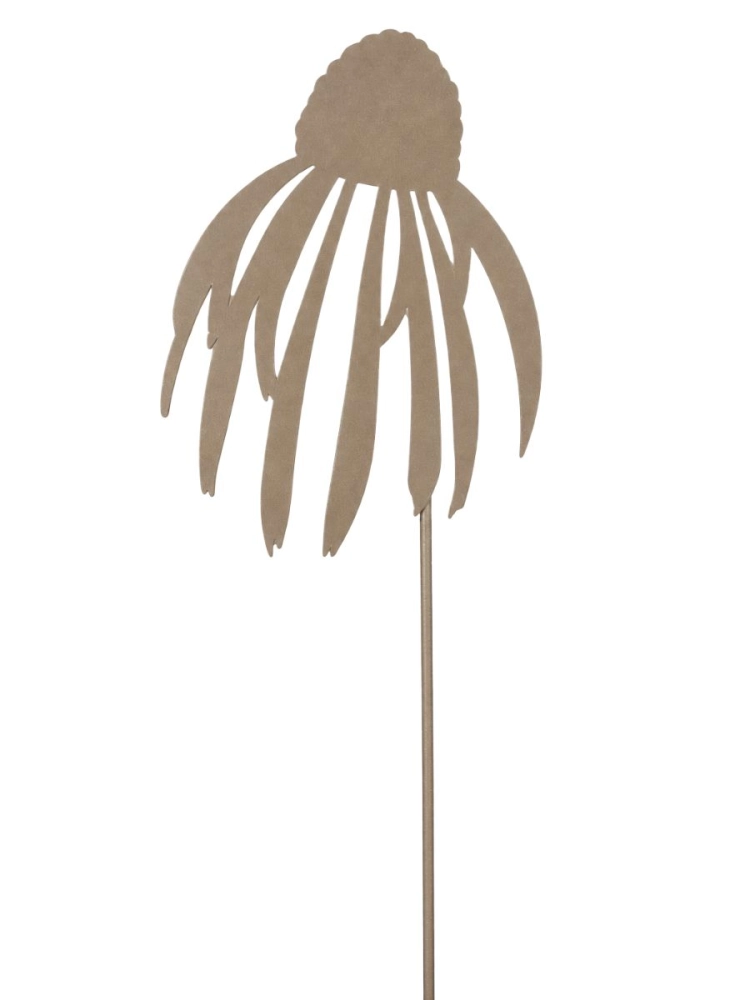 Kwiat Jeżówka 114 cm - metalowa dekoracja na pręcie taupe