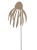 Kwiat Jeżówka 114 cm - metalowa dekoracja na pręcie taupe
