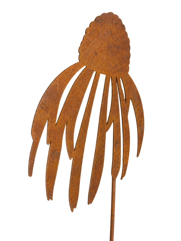 Kwiat Jeżówka 114 cm naturalna rdza - metalowa dekoracja na pręcie