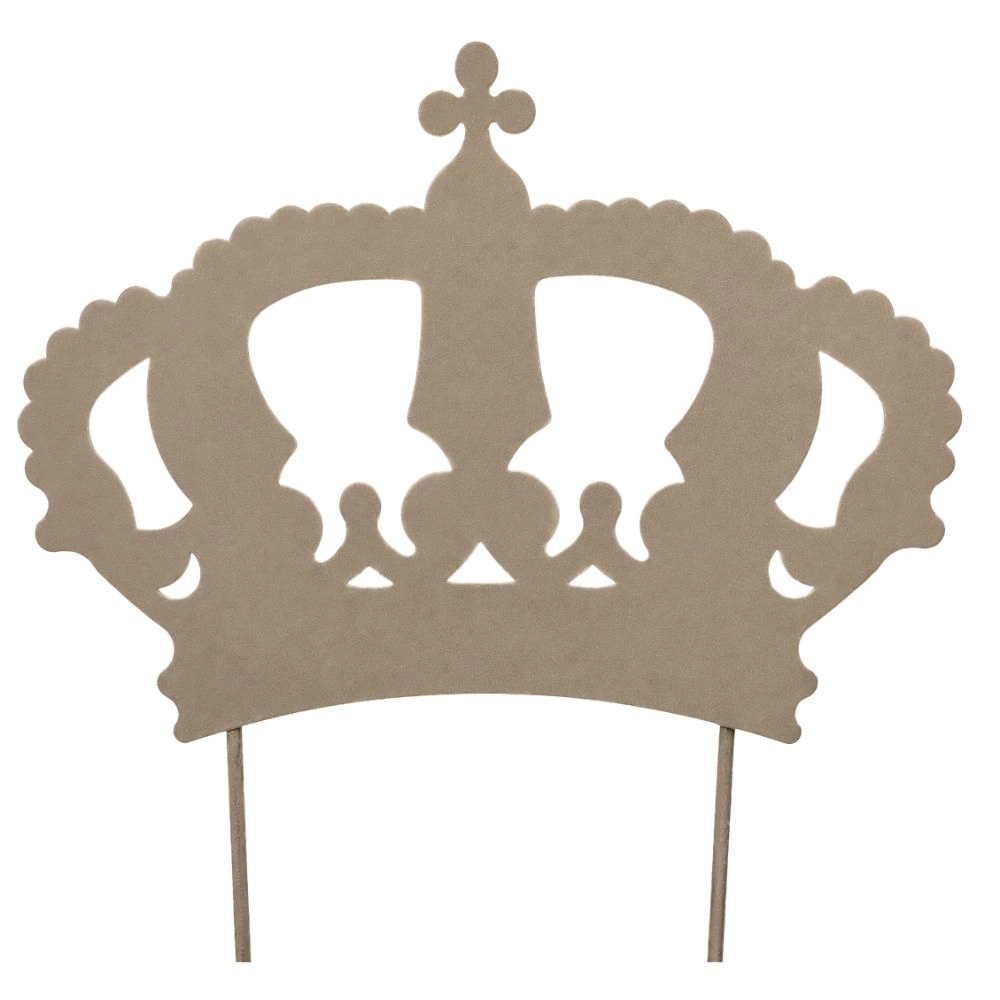 Dekoracyjna korona na prętach - duża taupe