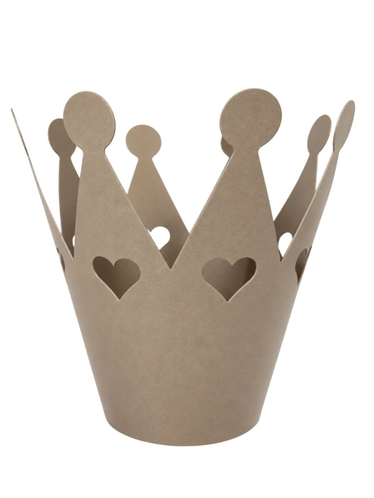 Ozdobna doniczka Korona - średnia 27 cm  taupe