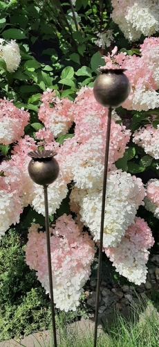 Zestaw maki biżuteria ogrodowa w kolorze złotej rdzy podpórki do roślin.jpg